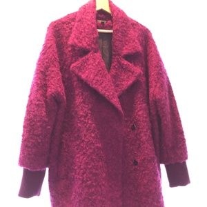 Top Shop Fuschia Sweater Coat